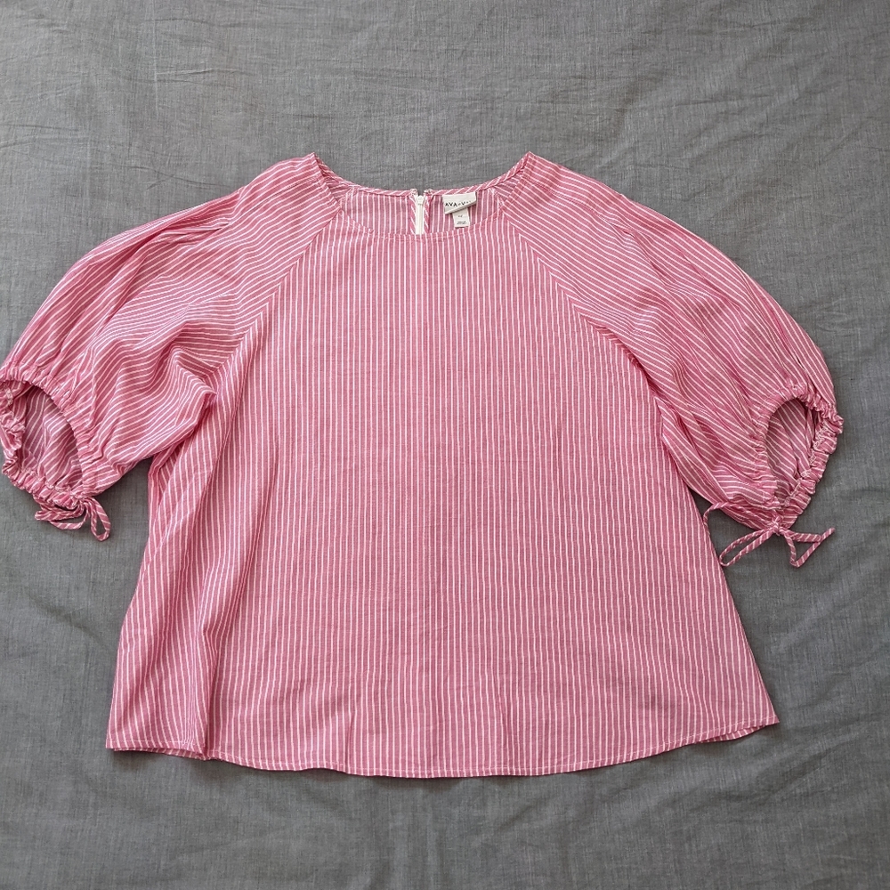 Ava & Viv 3/4-sleeve peasant top